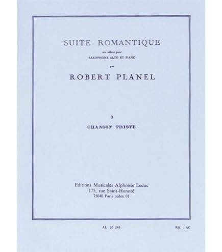 プラネル : 6つのロマンティック組曲 第六巻 ラバ引きの歌 (サクソフォン、ピアノ) ルデュック出版 Amazon.co.jp: Alphonse Leduc ウィットナー プラネル : 6つの